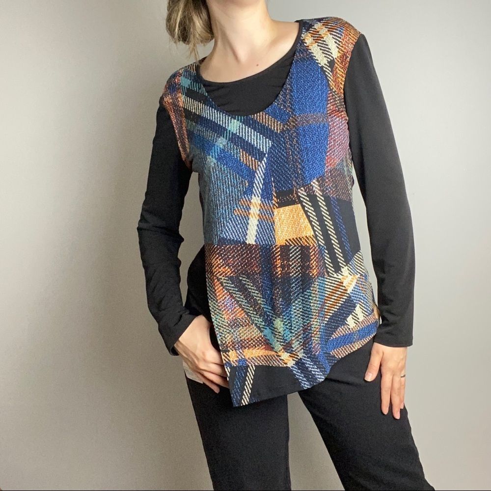 NWT Long sleeve soft jersey top casual business casual layered look.